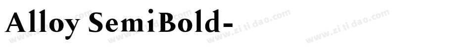 Alloy SemiBold字体转换